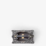 FENDI Peekaboo ISeeU Petite Dark blue denim-effect FF jacquard bag - Image 3